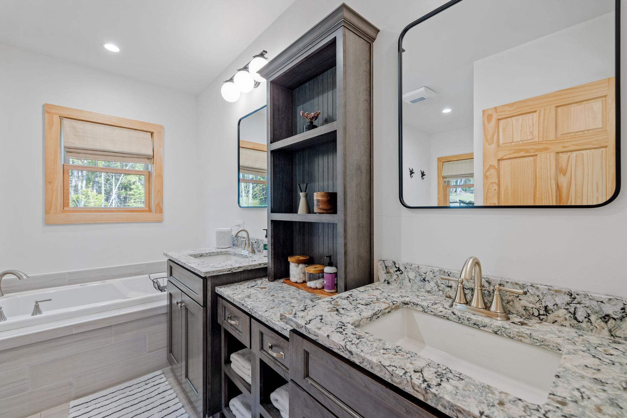 Granite bathroom vanity tops Houston TX installed by Olafab Cabinetry
